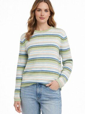 Loulou Studio Multicolor Striped Crew Neck Sweater